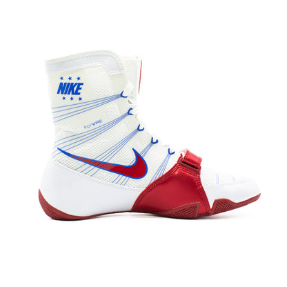 Custom Handmade Nike HyperKO Limited Edition Boxing Shoes White & Red (Replica) - (FULLY CUSTOMIZED)