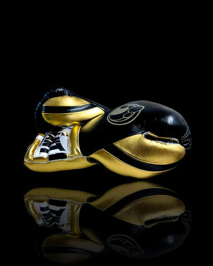 Grant Boxing Gloves | Professional Lace-up | Customizable - 12oz | Black/Gold