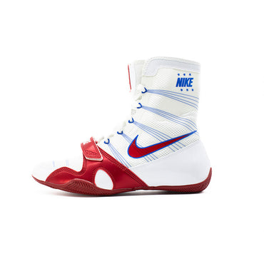 Custom Handmade Nike HyperKO Limited Edition Boxing Shoes White & Red (Replica) - (FULLY CUSTOMIZED)