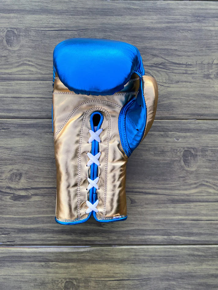 NO BOXING NO LIFE SET, NBNL Golden/Blue Boxing set, No Boxing No Life Gloves Head Guard & Groin Guard