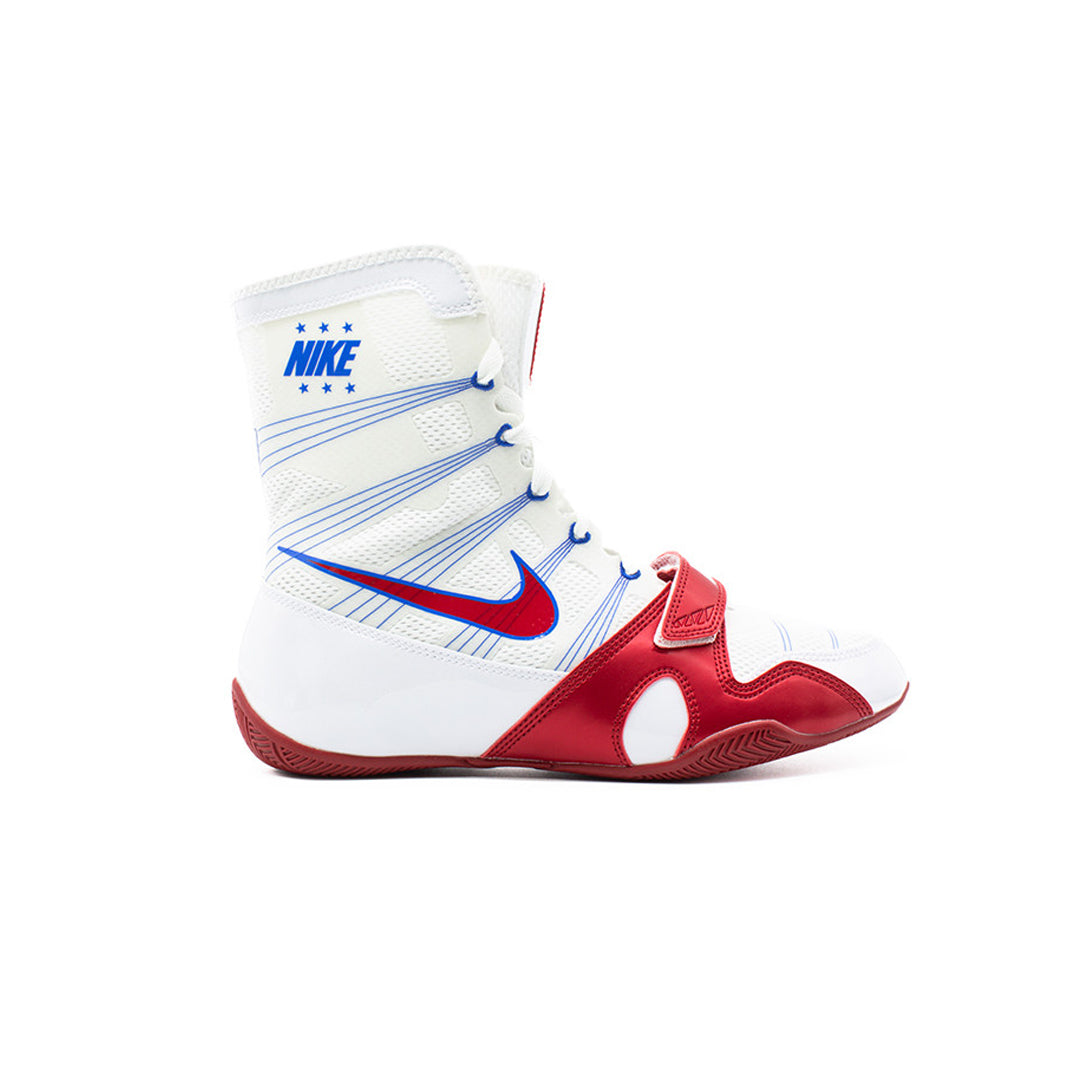 Custom Handmade Nike HyperKO Limited Edition Boxing Shoes White & Red (Replica) - (FULLY CUSTOMIZED)