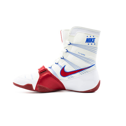 Custom Handmade Nike HyperKO Limited Edition Boxing Shoes White & Red (Replica) - (FULLY CUSTOMIZED)