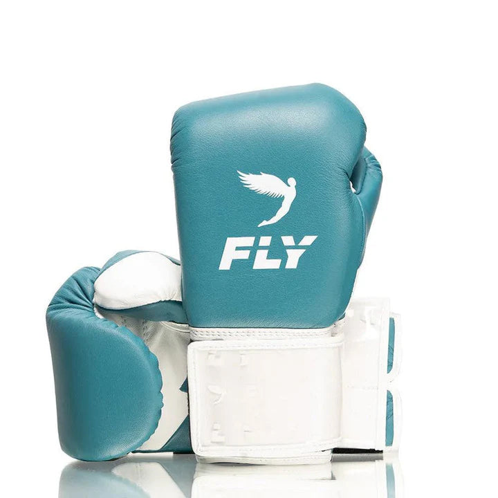 Professional Fly Boxing Set White / Blue -Velcro Gloves – High-End Boxing Gloves Training Kit | Premium Boxing Gloves & Training Gear