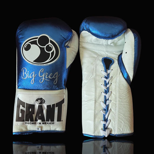 Grant Boxing Gloves | Professional Lace-up | Customizable - 10oz | Blue/White