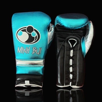 Grant Boxing Gloves | Professional Lace-up | Customizable - Ergonomic Design | Blue/Black/Silver