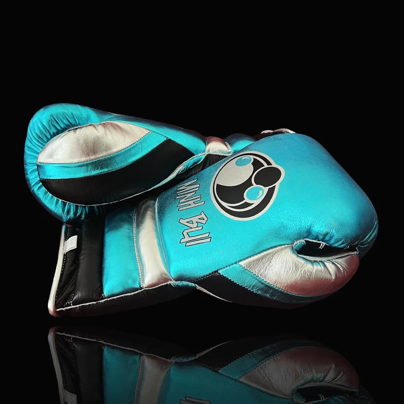Grant Boxing Gloves | Professional Lace-up | Customizable - Ergonomic Design | Blue/Black/Silver