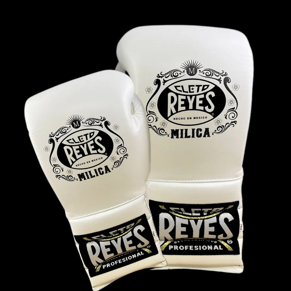Cleto Reyes White Boxing Gloves 4-24oz , Professional Soft-Fit Sparring Gear