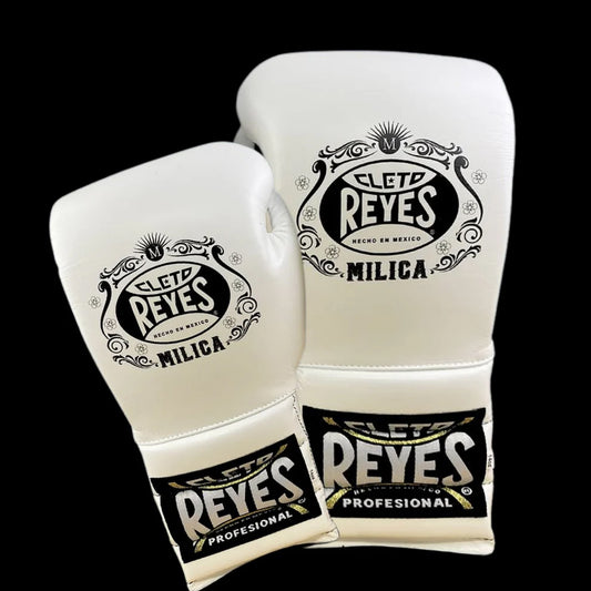 Cleto Reyes White Boxing Gloves 4-24oz , Professional Soft-Fit Sparring Gear