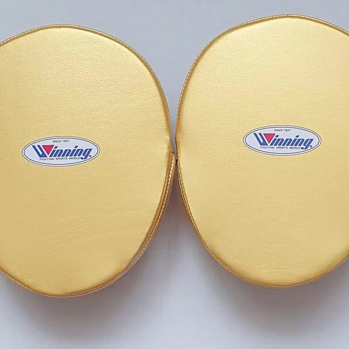 Winning Professional Boxing Punching Mitts - Customizable - Focus Training Mitts - Black/Gold