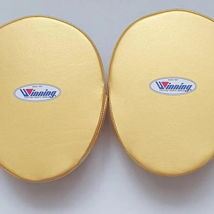 Winning Professional Boxing Punching Mitts - Customizable - Focus Training Mitts - Black/Gold