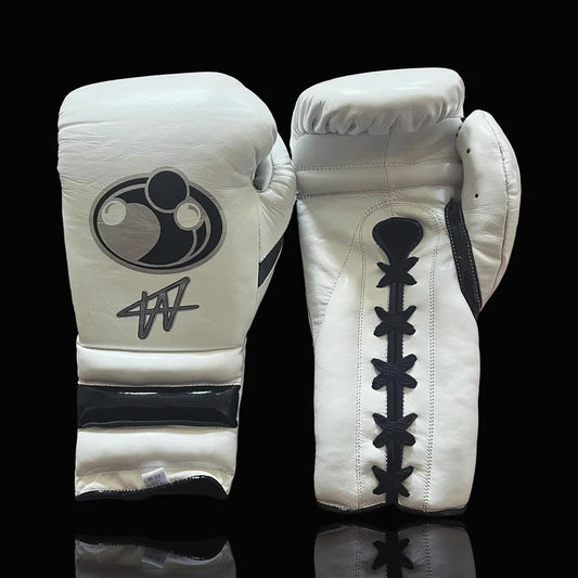 Grant Boxing Gloves | Professional Lace-up | Customizable - Fight-Grade Padding | White/Black