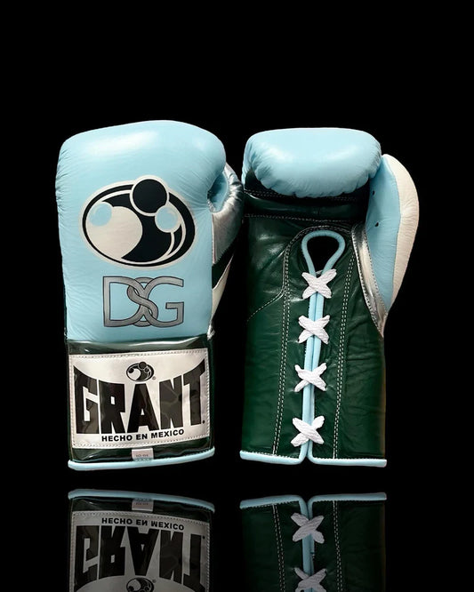 Grant Boxing Gloves | Professional Lace-up | Customizable - Ergonomic Design | Blue/Green