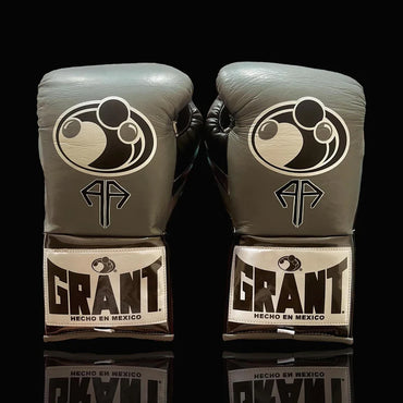Grant Boxing Gloves | Professional Lace-up | Customizable - Pro Comfort Fit | Grey/Black