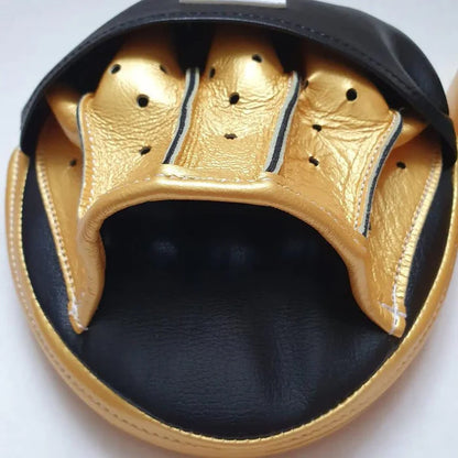 Winning Professional Boxing Punching Mitts - Customizable - Focus Training Mitts - Black/Gold