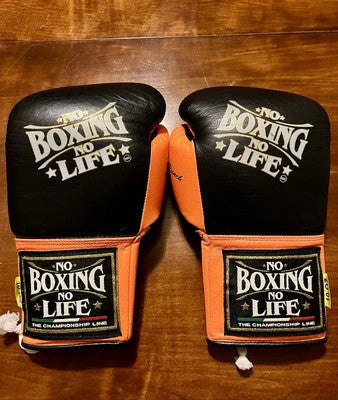No Boxing No Life, Black/Orange Boxing Gloves, Professional Training Boxing Gloves, Custom Made Boxing Gloves, Premium Quality No Boxing No Life, Available All Sizes & Colours, Gift for Him, New Year