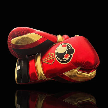 Grant Boxing Gloves | Professional Lace-up | Customizable - Elite Protection | Red/Gold/Black