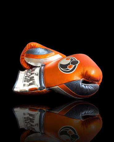 Grant Boxing Gloves | Professional Lace-up | Customizable - Ergonomic Design | Orange/Grey