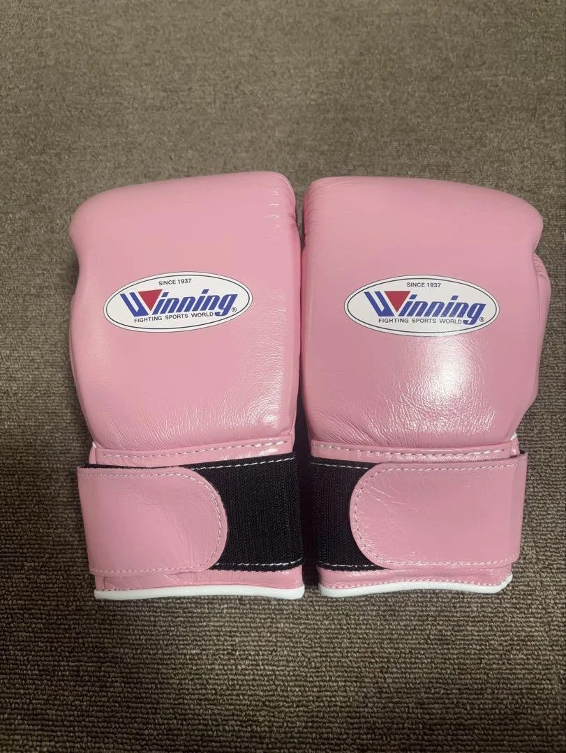 Pink Winning Boxing Gloves MS-400B Tape Pro Type Leather, Boxing Sparring & Training Gloves