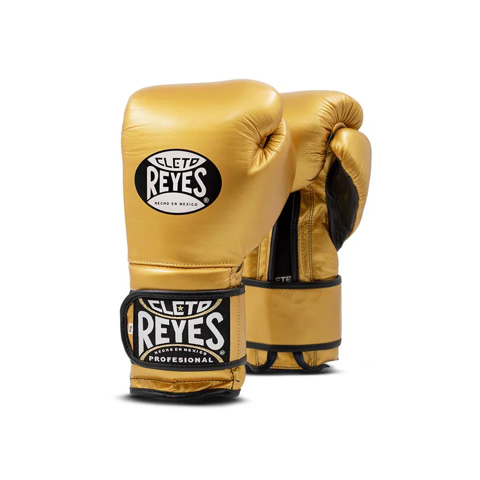 Cleto Reyes Golden Boxing Gloves 4-24oz , Professional Soft-Fit Sparring Gear