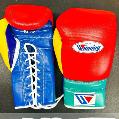 Winning Boxing Gloves – Red Blue Green Yellow Winning Training Gloves – Perfect for All Boxers – Pro-Level Quality – Premium Quality at Low Prices