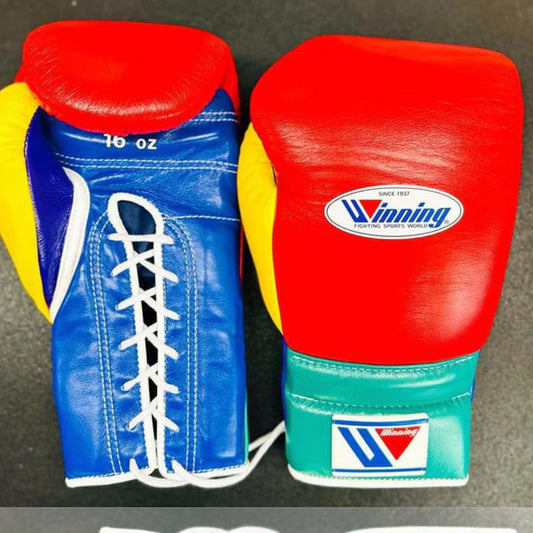 Winning Boxing Gloves – Red Blue Green Yellow Winning Training Gloves – Perfect for All Boxers – Pro-Level Quality – Premium Quality at Low Prices