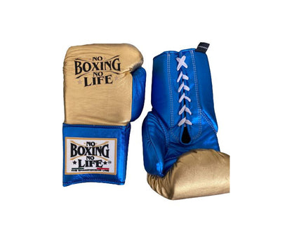 No Boxing No Life, Blue/Golden Boxing Gloves, Professional Training Boxing Gloves, Custom Made Boxing Gloves, Premium Quality No Boxing No Life, Available All Sizes & Colours, Gift for Him, New Year