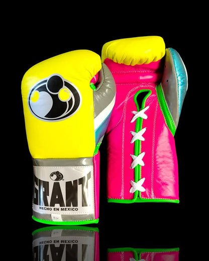 Grant Boxing Gloves | Professional Lace-up | Customizable - Pro Comfort Fit | Yellow/Pink/Blue/Green