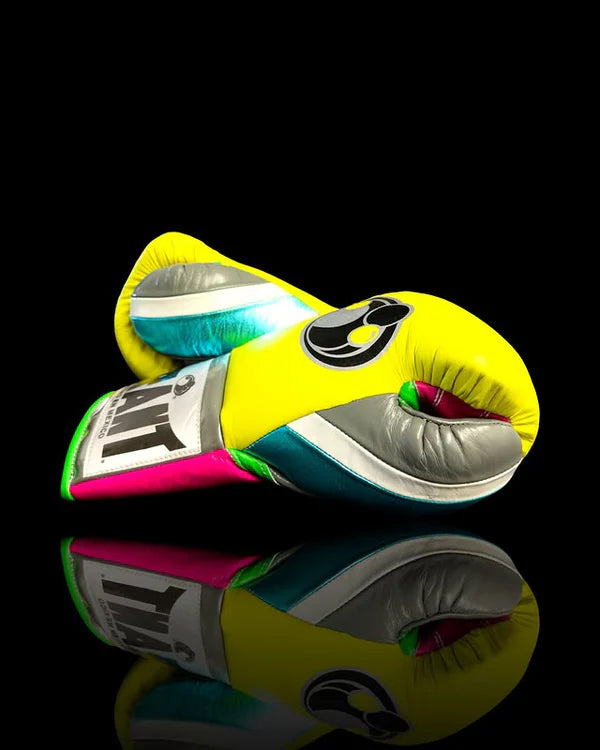Grant Boxing Gloves | Professional Lace-up | Customizable - Pro Comfort Fit | Yellow/Pink/Blue/Green
