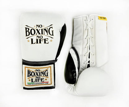 No Boxing No Life, White/Black Boxing Gloves, Professional Training Boxing Gloves, Custom Made Boxing Gloves, Premium Quality No Boxing No Life, Available All Sizes & Colours, Gift for Him, New Year