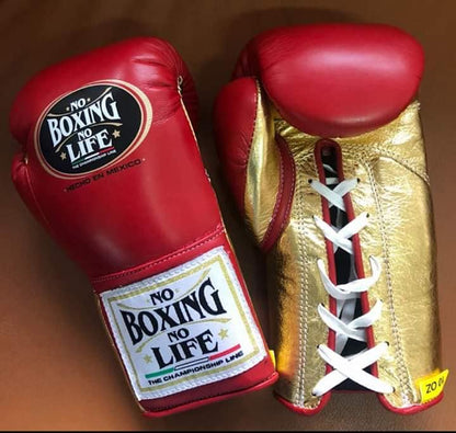 No Boxing No Life, Red/Golden Boxing Gloves, Professional Training Boxing Gloves, Custom Made Boxing Gloves, Premium Quality No Boxing No Life, Available All Sizes & Colours, Gift for Him, New Year