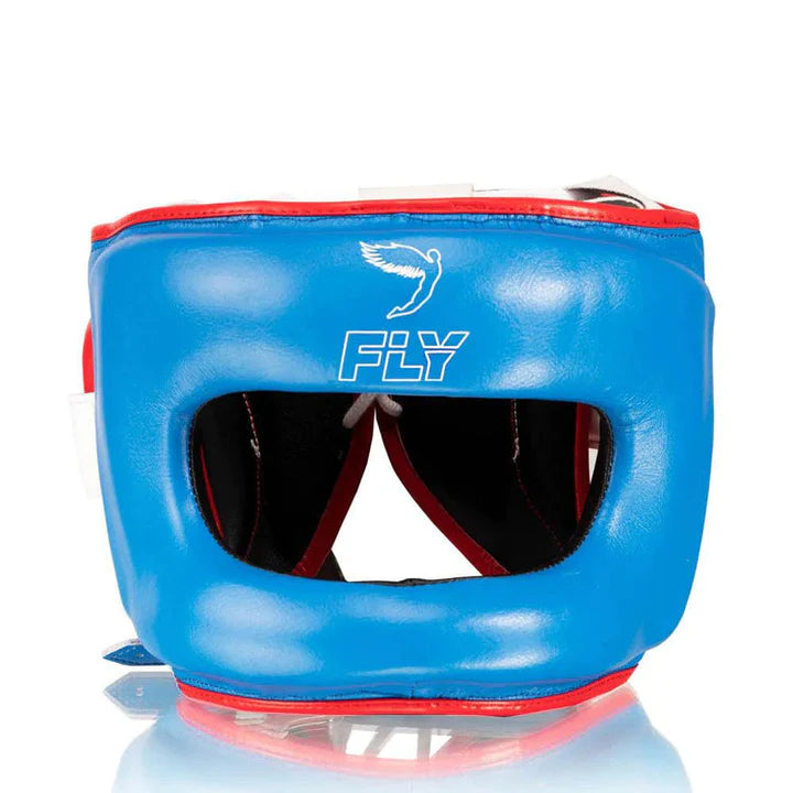 Professional Fly Boxing Set White / Blue / Red -Velcro Gloves – Elite Boxing Set for Training & Sparring