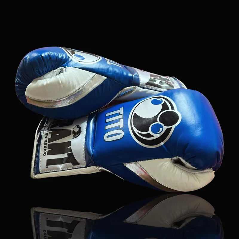 Grant Boxing Gloves | Professional Lace-up | Customizable - Premium Leather | Blue/White/Silver
