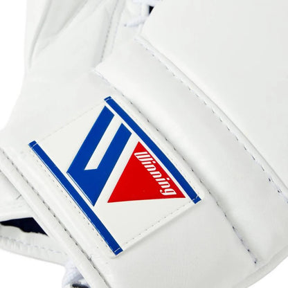 Winning Boxing Gloves MS-500 Lace-Up Type White Genuine Cowhide Leather
