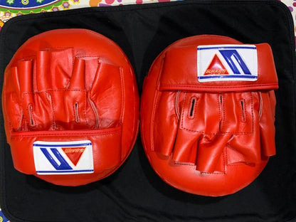 Winning Professional Boxing Punching Mitts - Customizable - High-Density Padding - Red