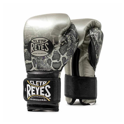 Cleto Reyes Silver Boxing Gloves 4-24oz , Professional Soft-Fit Sparring Gear