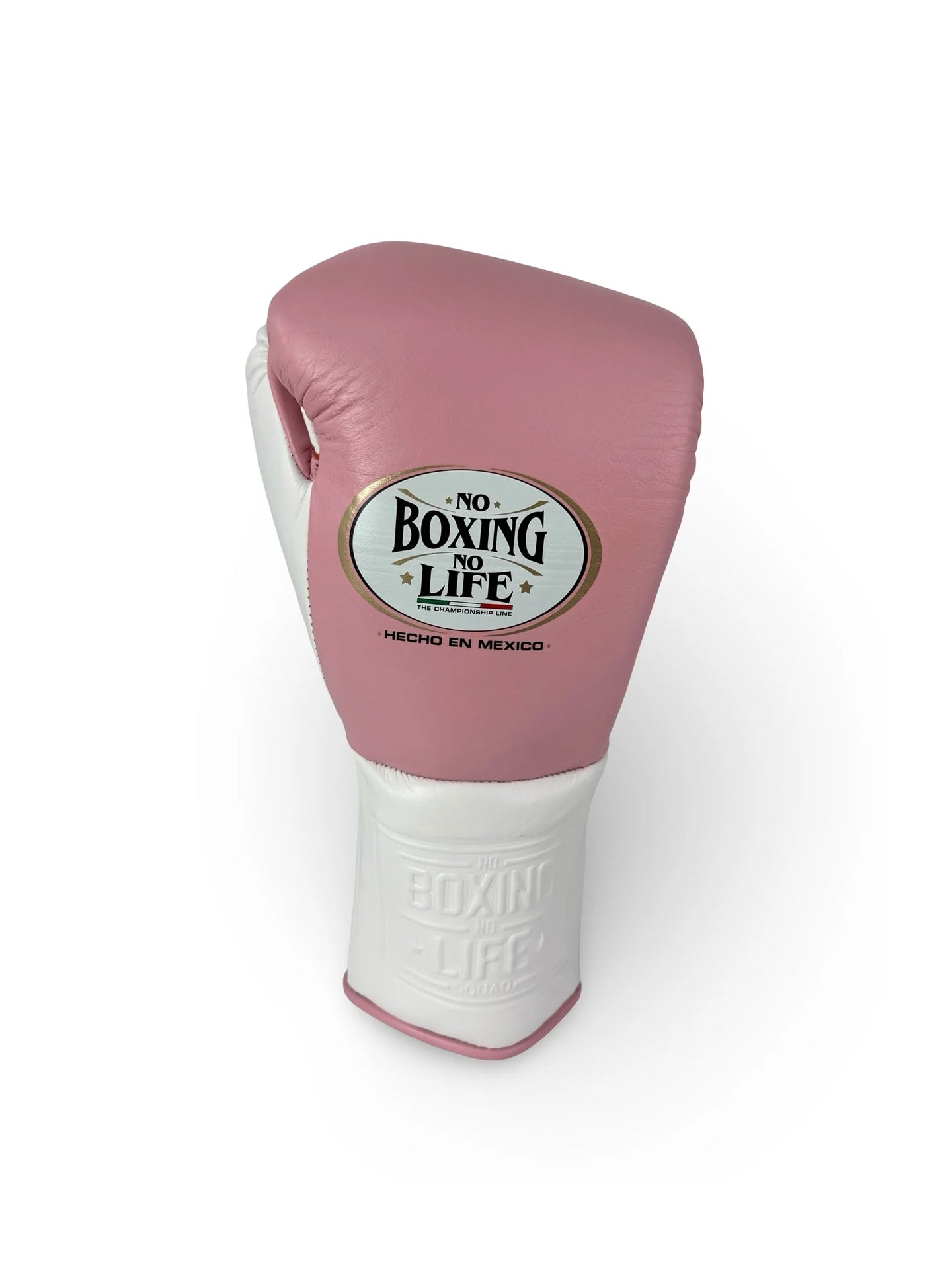 No Boxing No Life Training Gloves Pink / White  | 100% Pure Leather | Best Choice for Fighters | Free Shipping Worldwide