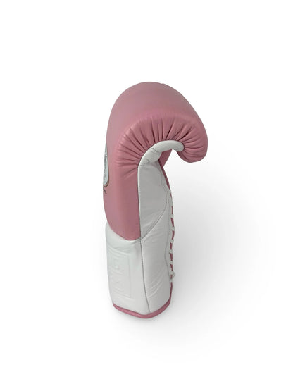 No Boxing No Life Training Gloves Pink / White  | 100% Pure Leather | Best Choice for Fighters | Free Shipping Worldwide