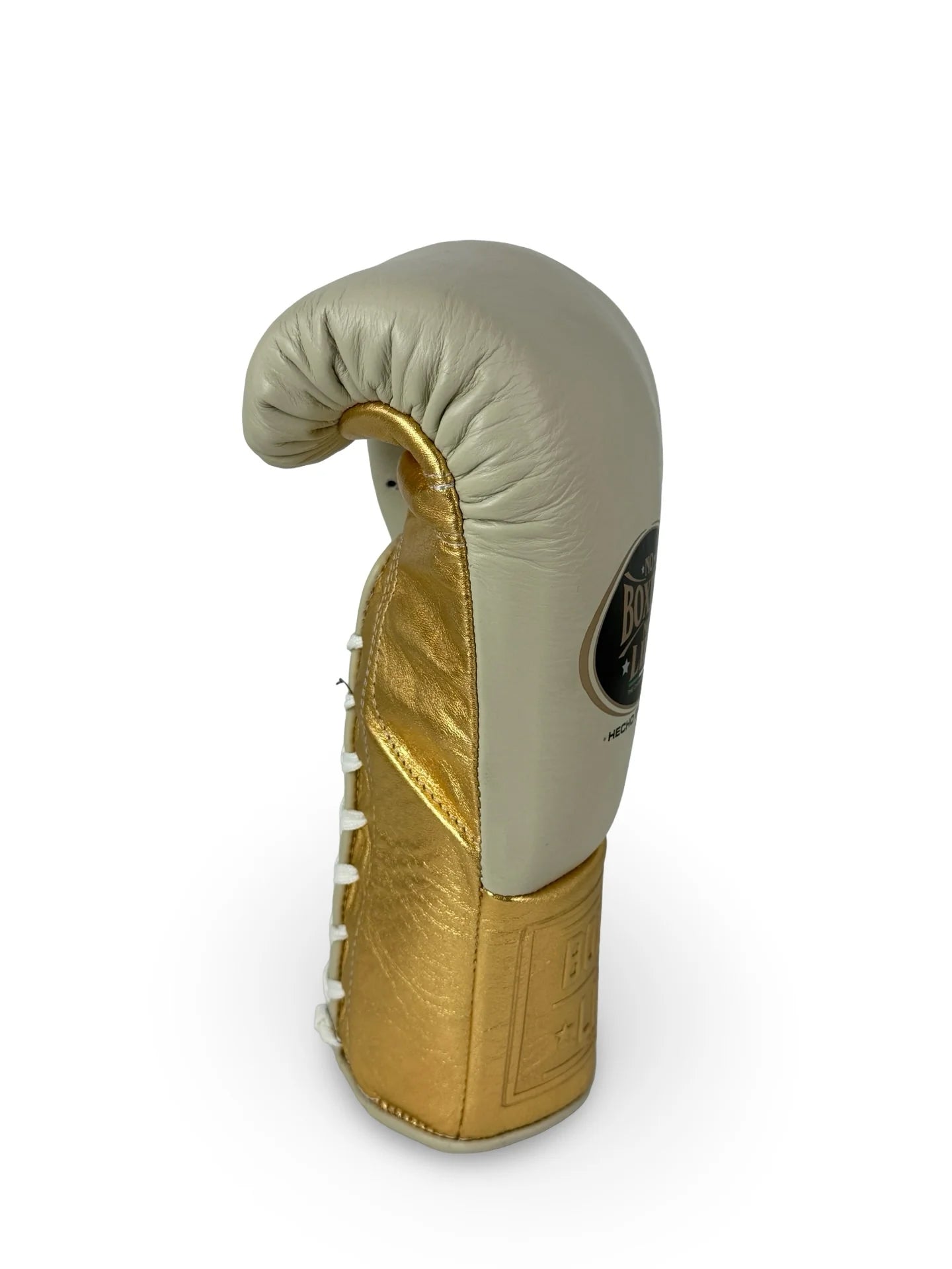 No Boxing No Life Fight Gloves - Cream/ Metallic Gold  | 100% Pure Leather | Best Choice for Fighters | Free Shipping Worldwide