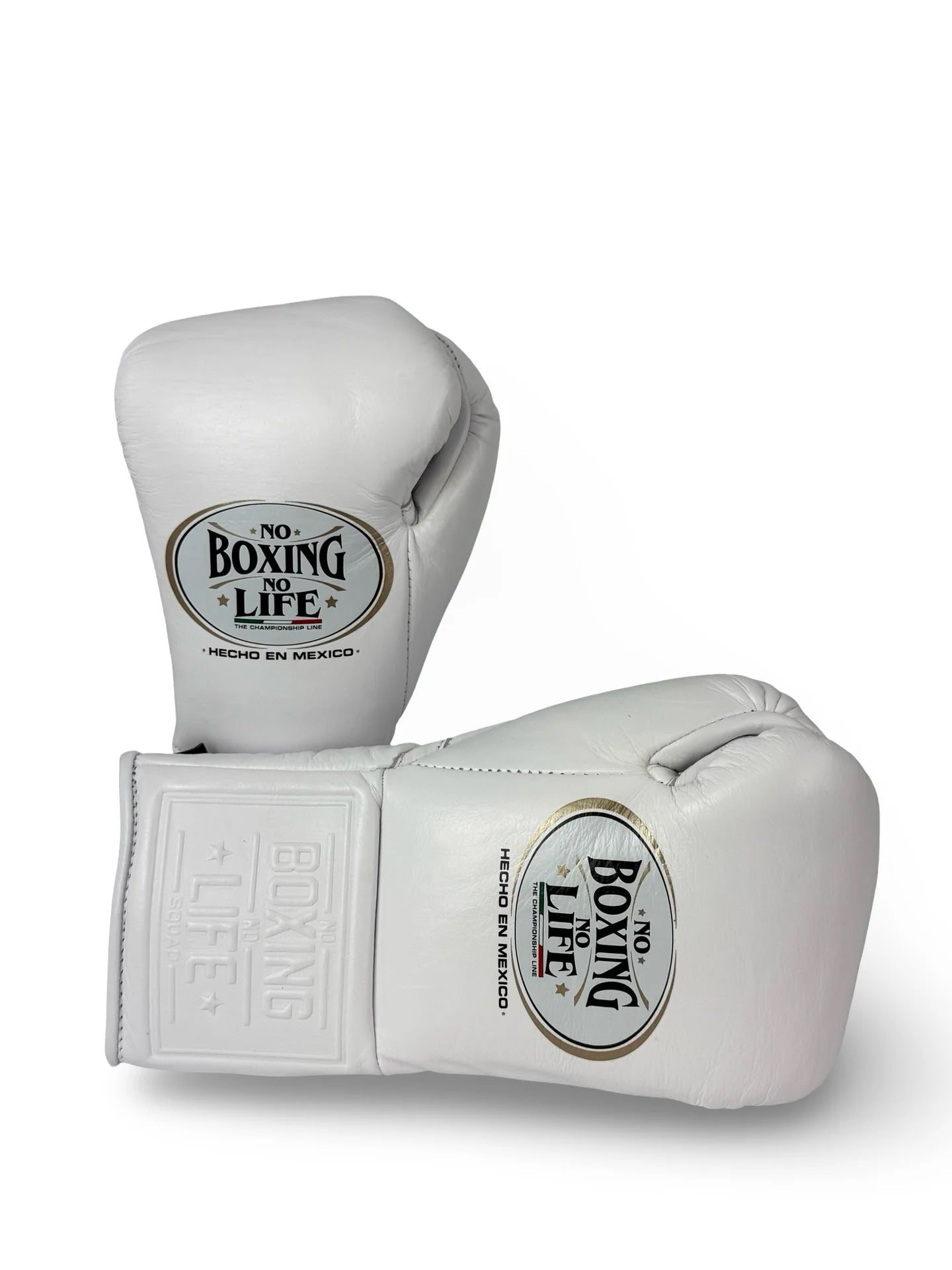 No Boxing No Life Fight Gloves - Full White  | 100% Pure Leather | Best Choice for Fighters | Free Shipping Worldwide