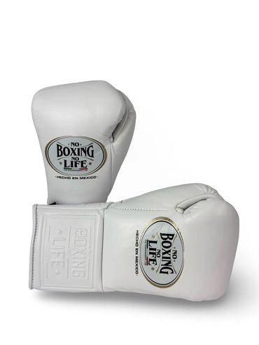 No Boxing No Life Fight Gloves - Full White  | 100% Pure Leather | Best Choice for Fighters | Free Shipping Worldwide