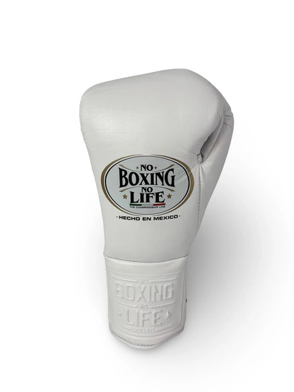 No Boxing No Life Fight Gloves - Full White  | 100% Pure Leather | Best Choice for Fighters | Free Shipping Worldwide