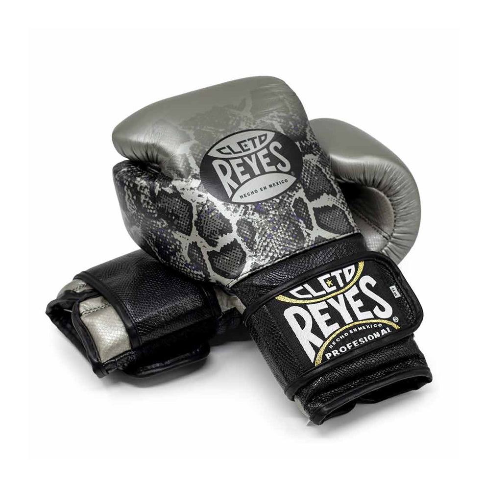 Cleto Reyes Silver Boxing Gloves 4-24oz , Professional Soft-Fit Sparring Gear