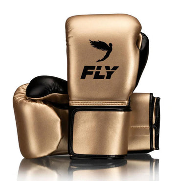 Fly Boxing Gloves Professional Training Equipment Set Golden / Black - Velcro Style Gloves | Fly Boxing Gloves Performance Training Set | Fly Boxing Gloves Elite Combat Training Bundle