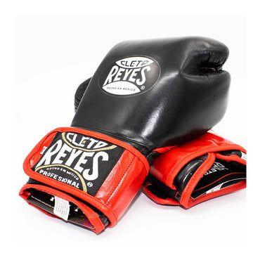 Cleto Reyes Black/Red Boxing Gloves 4-24oz , Professional Soft-Fit Sparring Gear