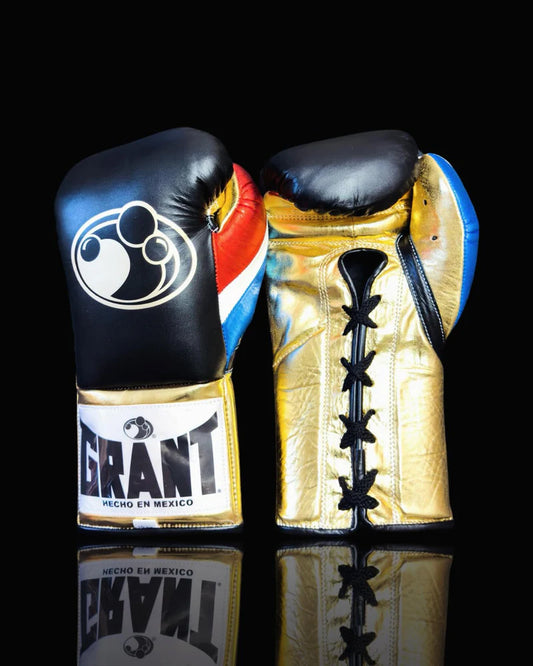 Grant Boxing Gloves | Professional Lace-up | Customizable - Elite Protection | Black/Gold/Red/Blue