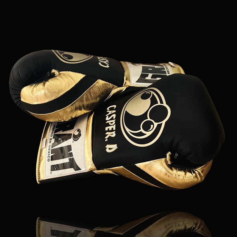 Grant Boxing Gloves | Professional Lace-up | Customizable - Soft Padding | Black/Gold