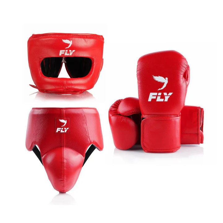 Fly Boxing Gloves Performance Training Set | Red Velcro Style Gloves | Fly Boxing Gloves Set – Professional Fight Training Gear