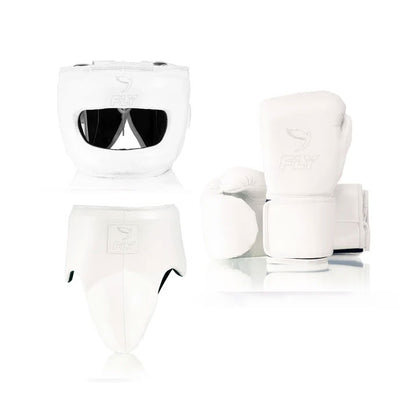 Fly Boxing Gloves Premium Equipment White Set | Fly Boxing Gloves Gear Package – Premium Boxing Set
