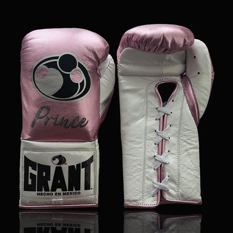 Grant Boxing Gloves | Professional Lace-up | Customizable - Elite Protection | Pink/White