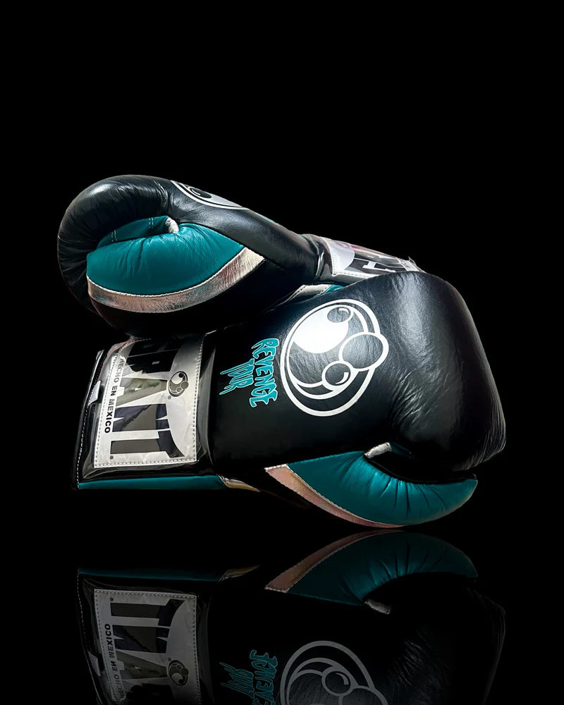 Grant Boxing Gloves | Professional Lace-up | Customizable - Elite Protection | Black/Blue/Silver